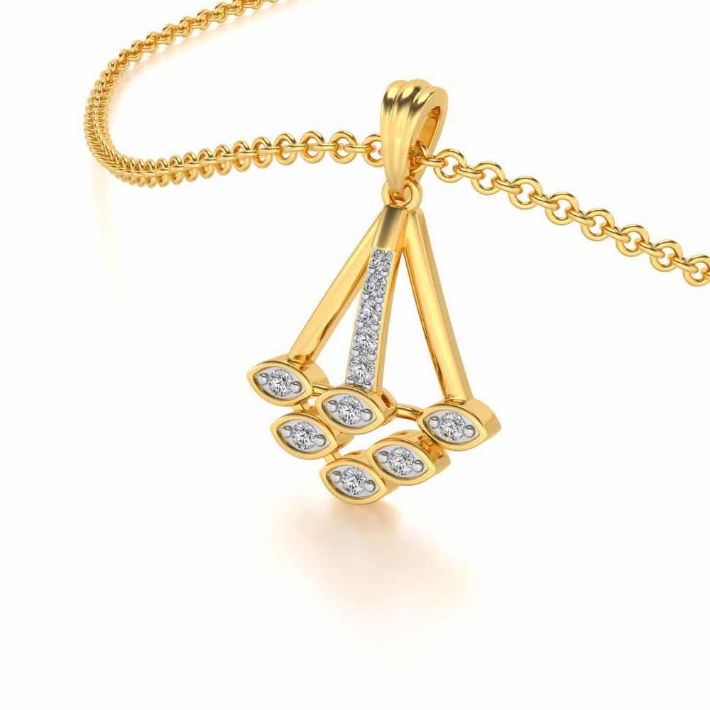All Eyes Silver Pendant - Yellow Gold - Image 2