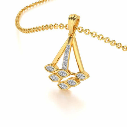 All Eyes Silver Pendant - Yellow Gold - Image 2