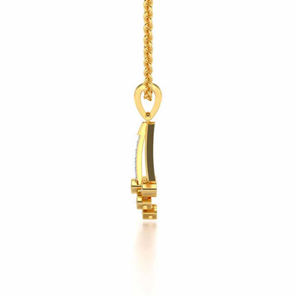 All Eyes Silver Pendant - Yellow Gold - Image 4