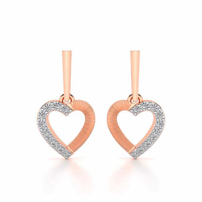 All Hearts Silver Earrings - Rose Gold - Image 1