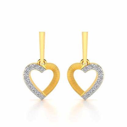 All Hearts Silver Earrings - Yellow Gold - Image 1