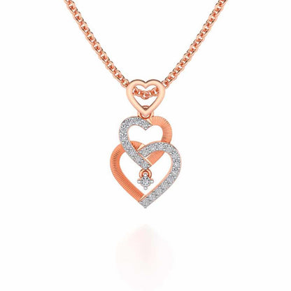 All Hearts Silver Pendant - Rose Gold - Image 1