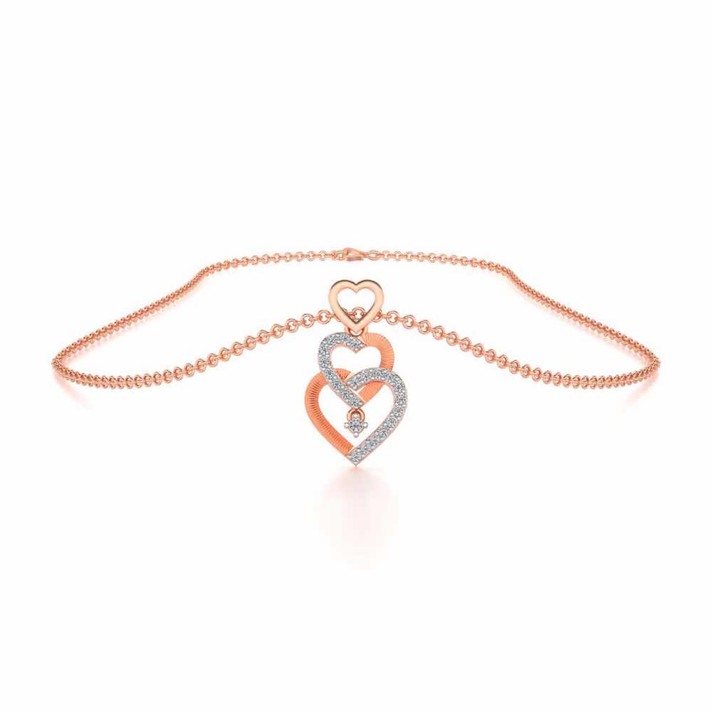 All Hearts Silver Pendant - Rose Gold - Image 3