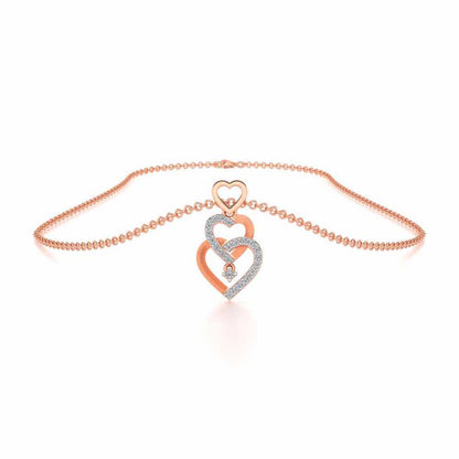 All Hearts Silver Pendant - Rose Gold - Image 3