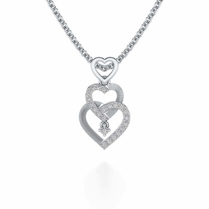 All Hearts Silver Pendant - White Gold - Image 1