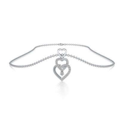 All Hearts Silver Pendant - White Gold - Image 3
