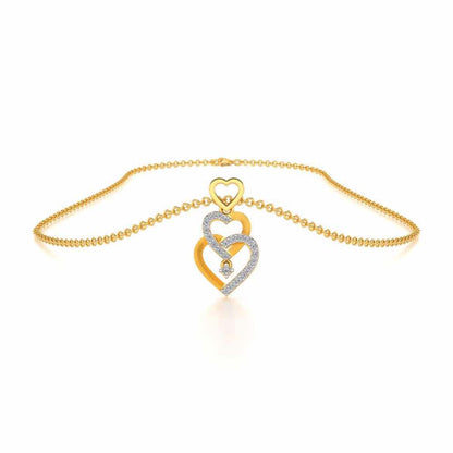 All Hearts Silver Pendant - Yellow Gold - Image 3