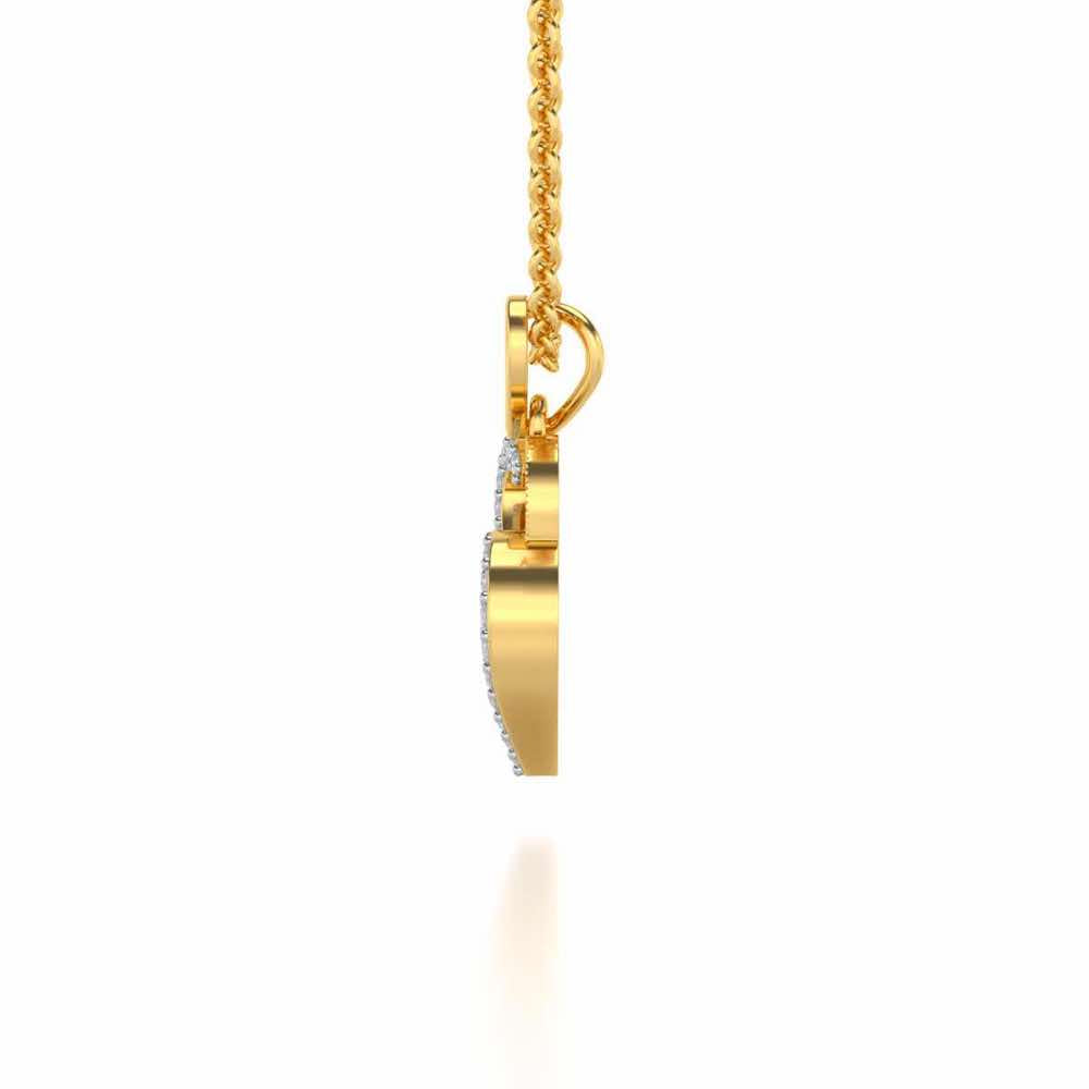 All Hearts Silver Pendant - Yellow Gold - Image 4
