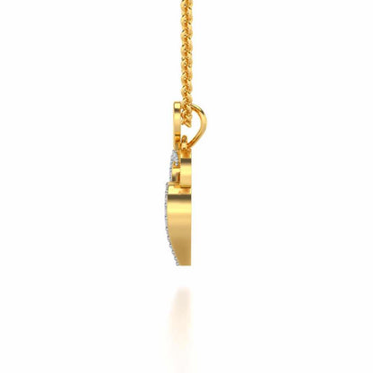 All Hearts Silver Pendant - Yellow Gold - Image 4