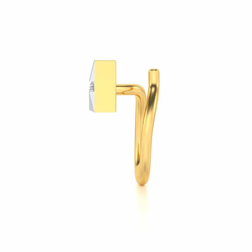 Alsephina Silver Nosepin - Yellow Gold - Image 4