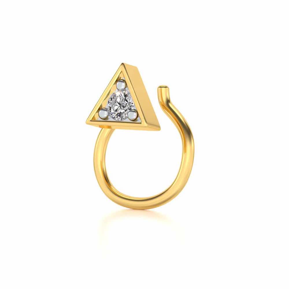 Alula Silver Nosepin - Yellow Gold - Image 1