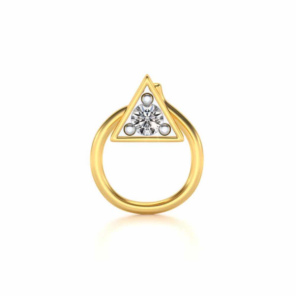 Alula Silver Nosepin - Yellow Gold - Image 2