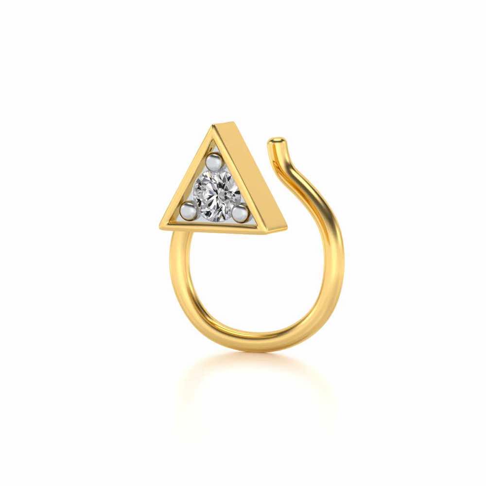 Alula Silver Nosepin - Yellow Gold - Image 3