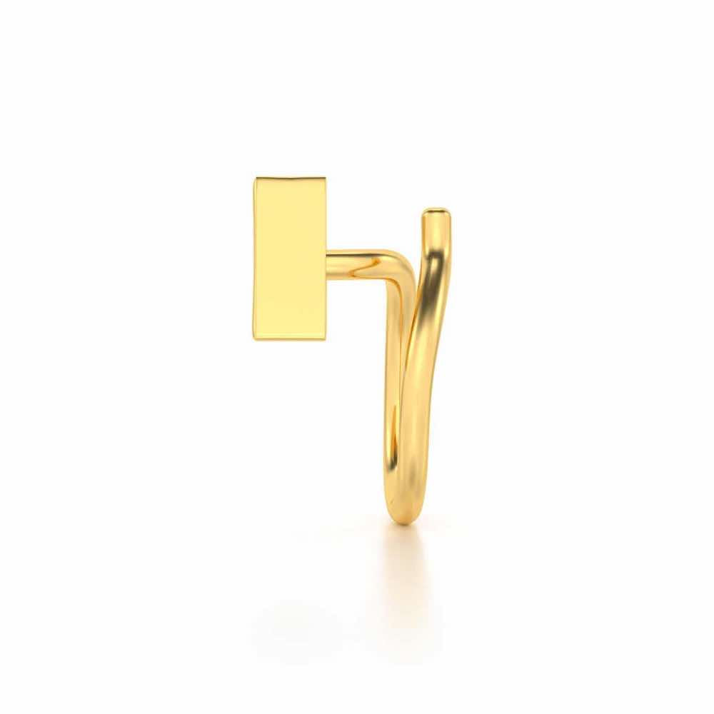 Alula Silver Nosepin - Yellow Gold - Image 4