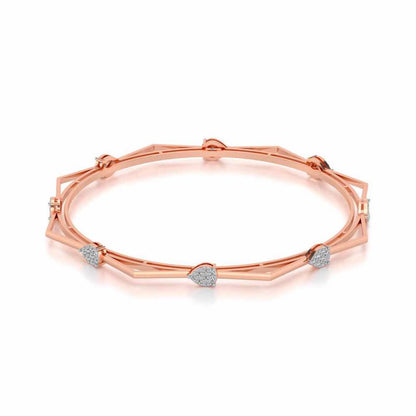 Alzir Silver Bangles - Rose Gold - Image 2