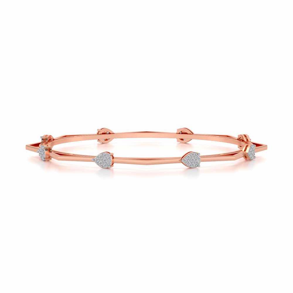 Alzir Silver Bangles - Rose Gold - Image 4