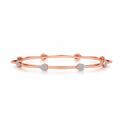 Alzir Silver Bangles - Rose Gold - Image 4
