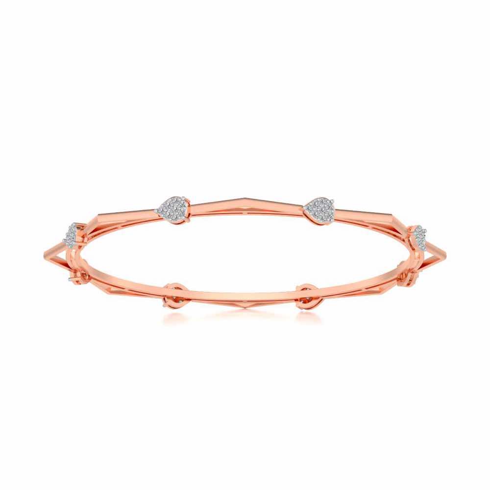 Alzir Silver Bangles - Rose Gold - Image 5
