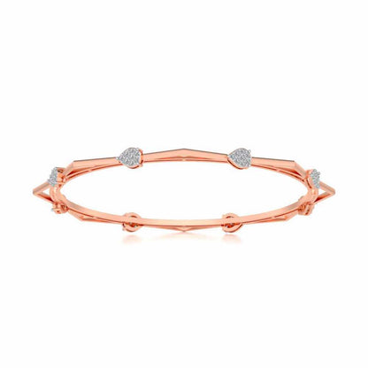 Alzir Silver Bangles - Rose Gold - Image 5