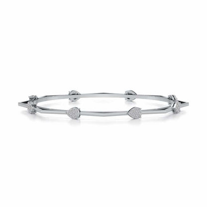 Alzir Silver Bangles - White Gold - Image 4