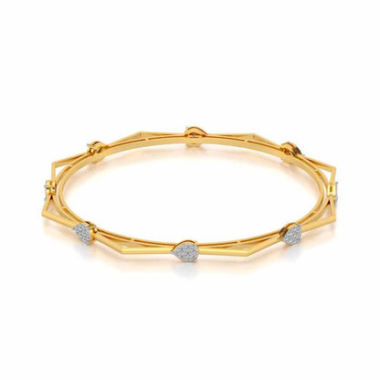 Alzir Silver Bangles - Yellow Gold - Image 2