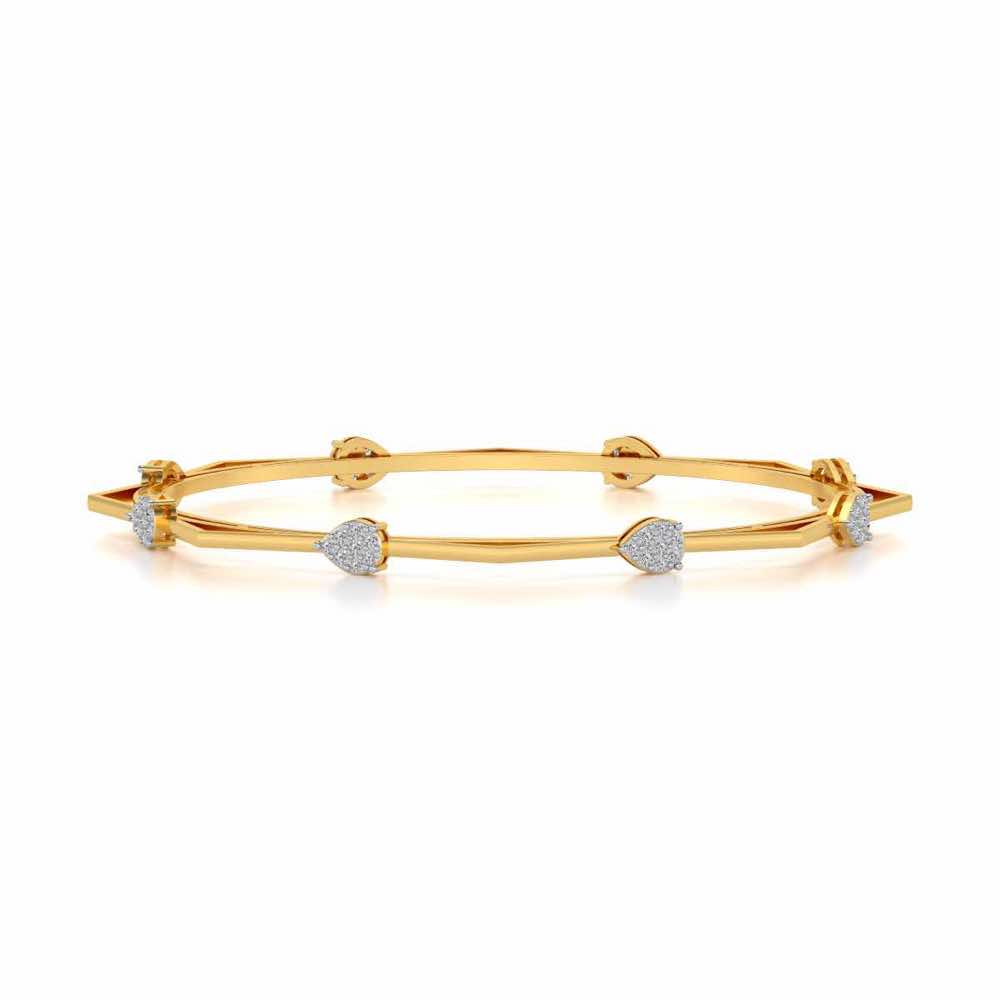 Alzir Silver Bangles - Yellow Gold - Image 4