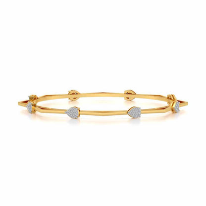 Alzir Silver Bangles - Yellow Gold - Image 4