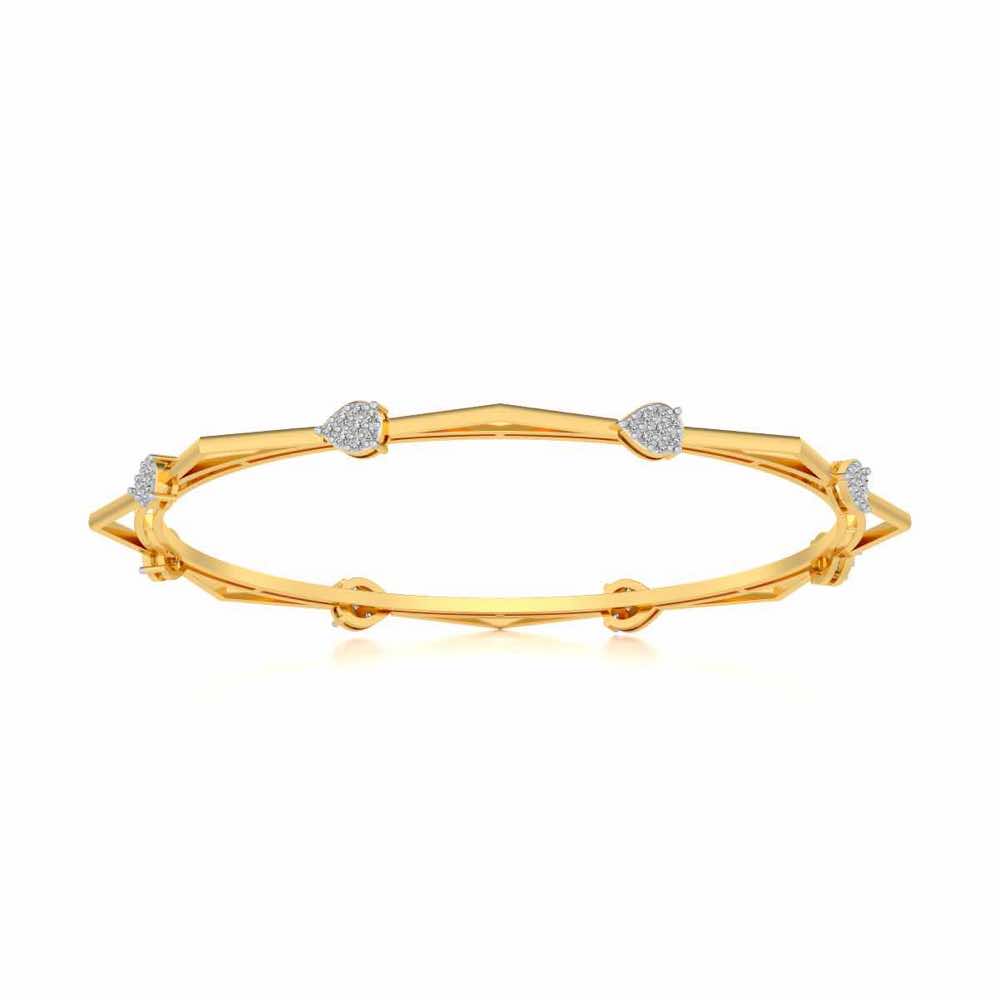 Alzir Silver Bangles - Yellow Gold - Image 5