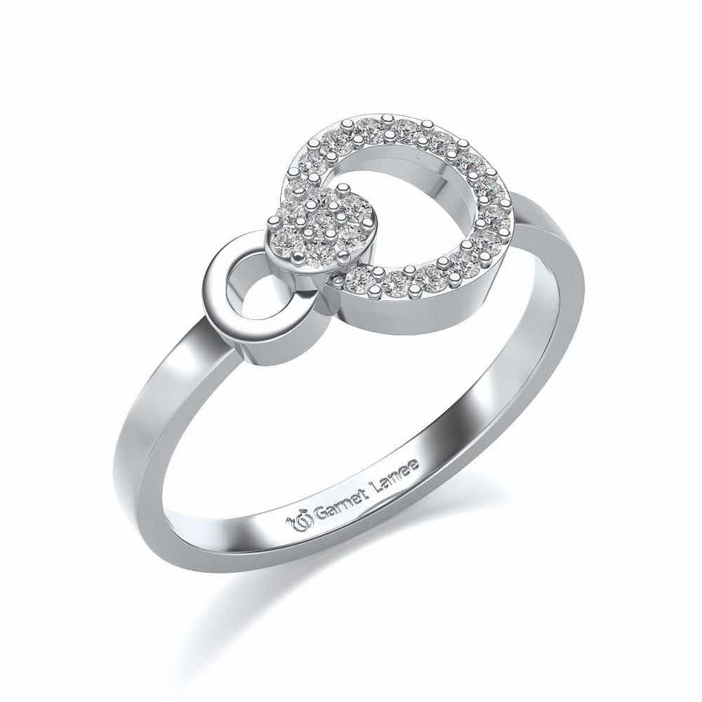 Amaya Silver Ring - White Gold - Image 1