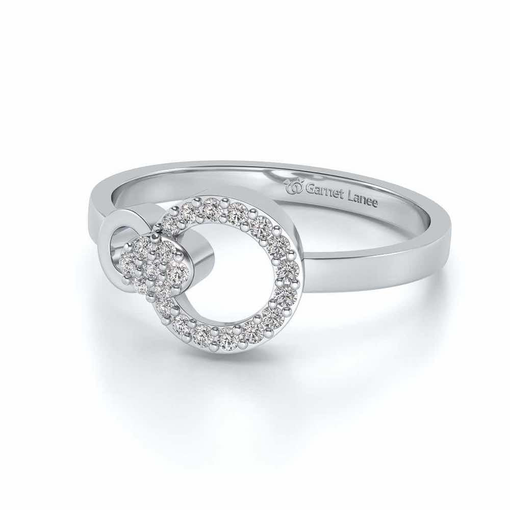 Amaya Silver Ring - White Gold - Image 2