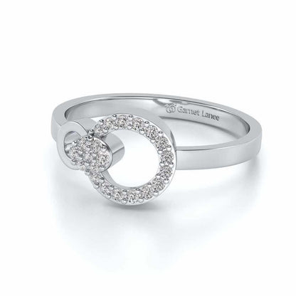 Amaya Silver Ring - White Gold - Image 2