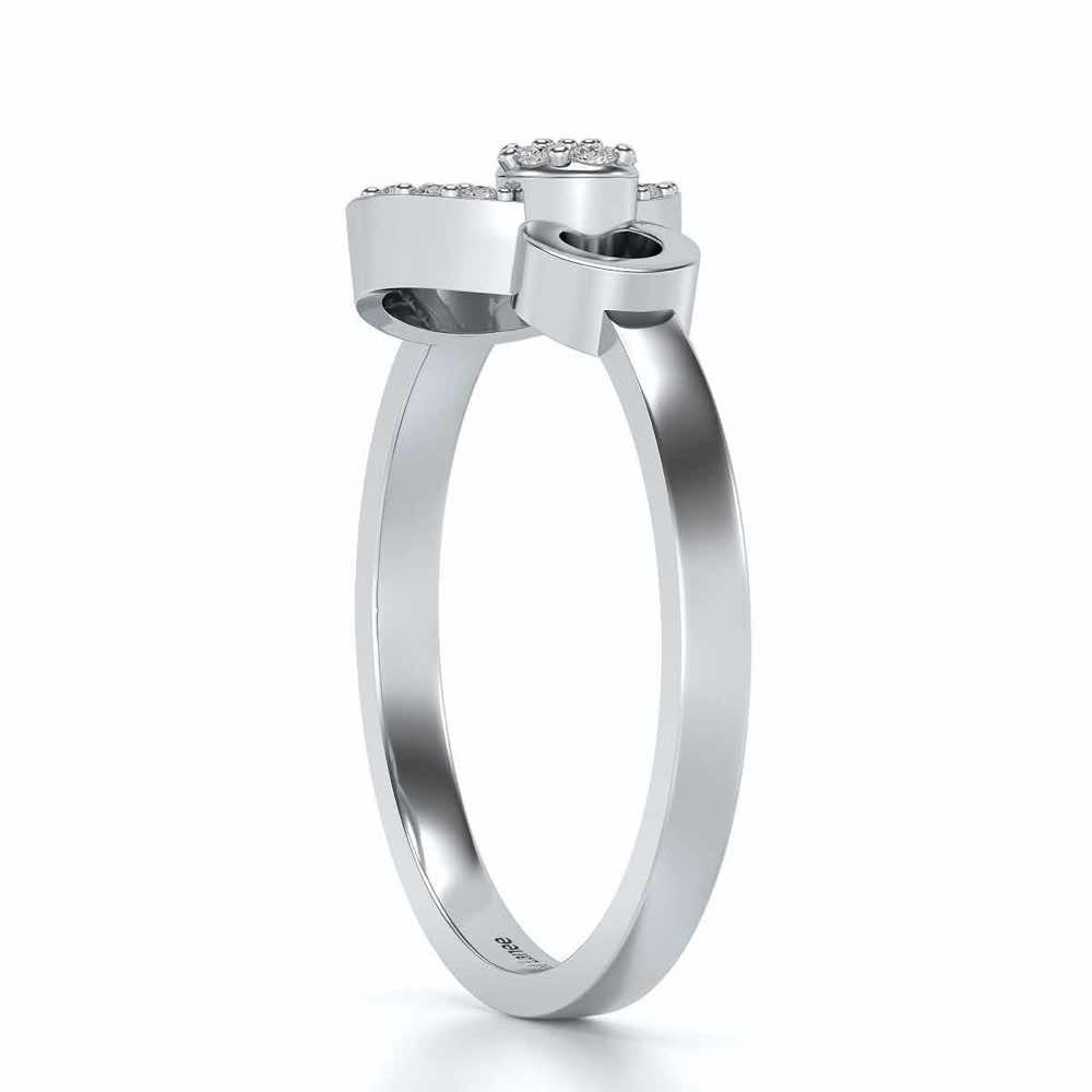 Amaya Silver Ring - White Gold - Image 3