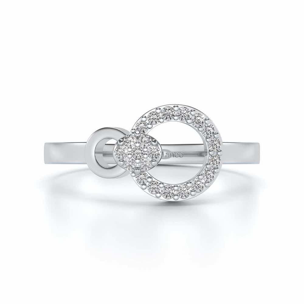 Amaya Silver Ring - White Gold - Image 4