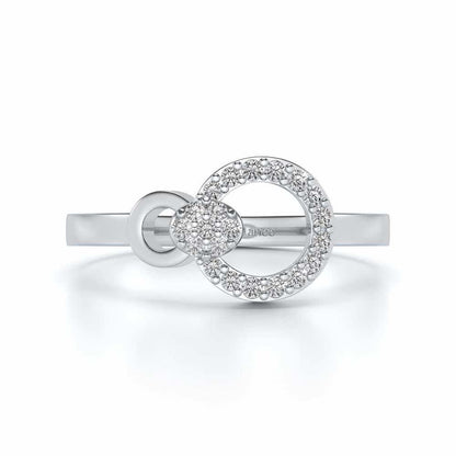 Amaya Silver Ring - White Gold - Image 4