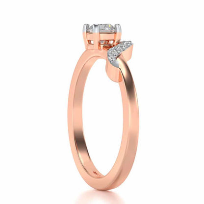 Amaze All Solitaire Silver Ring - Rose Gold - Image 3