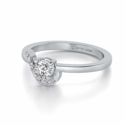 Amaze All Solitaire Silver Ring - White Gold - Image 2