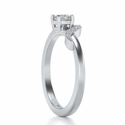 Amaze All Solitaire Silver Ring - White Gold - Image 3