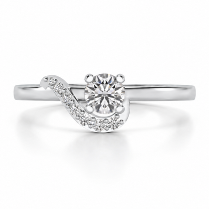 Amaze All Solitaire Silver Ring square aesthetic