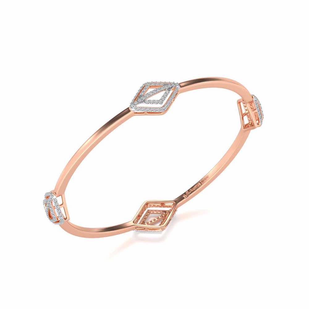 Amazed Silver Bangles - Rose Gold - Image 1