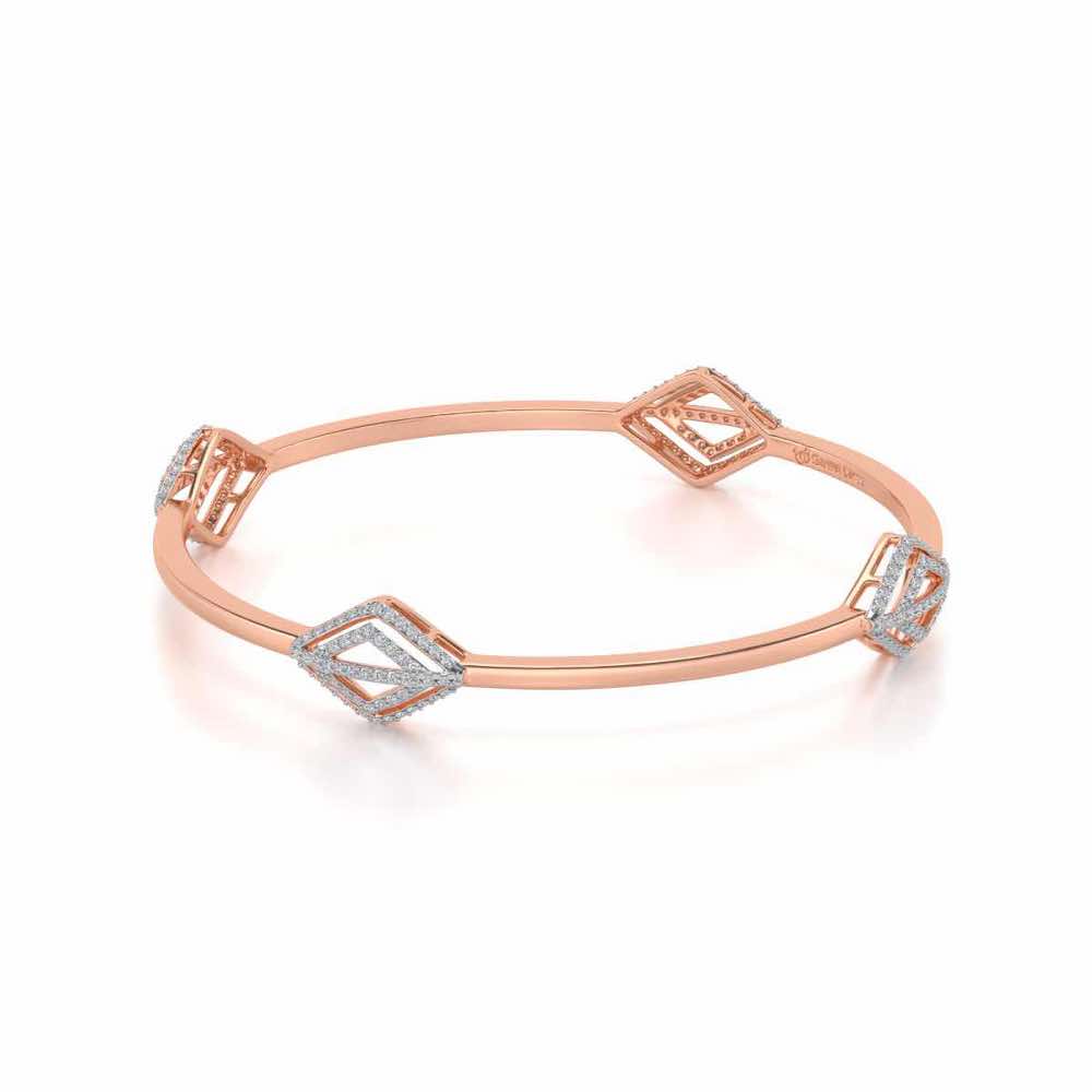 Amazed Silver Bangles - Rose Gold - Image 2