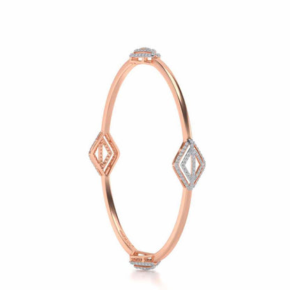 Amazed Silver Bangles - Rose Gold - Image 3