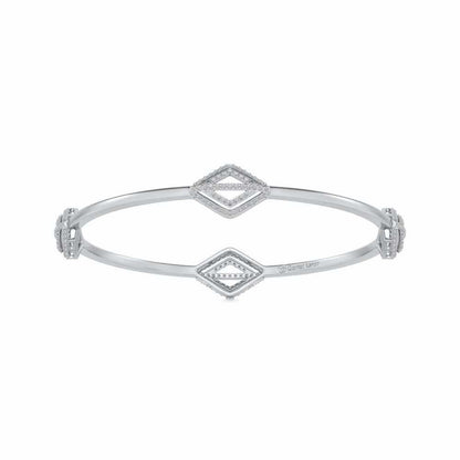Amazed Silver Bangles - White Gold - Image 4