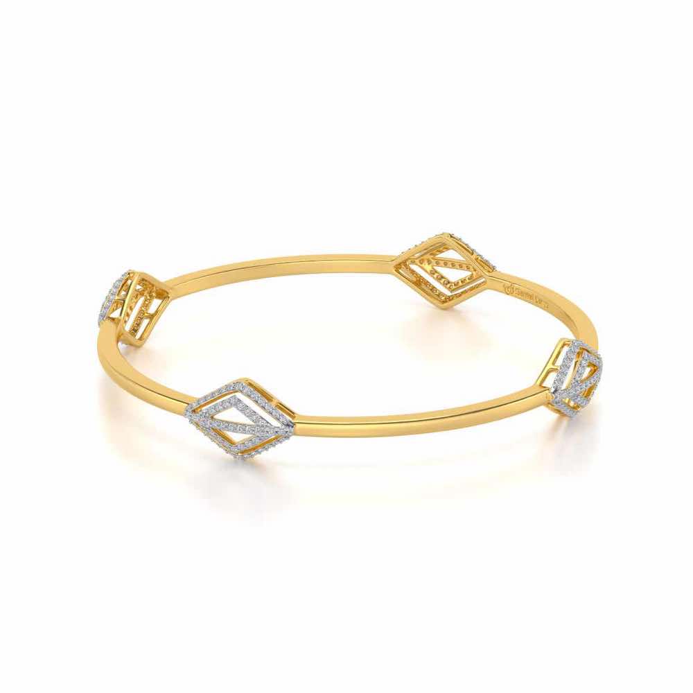 Amazed Silver Bangles - Yellow Gold - Image 2