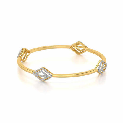 Amazed Silver Bangles - Yellow Gold - Image 2
