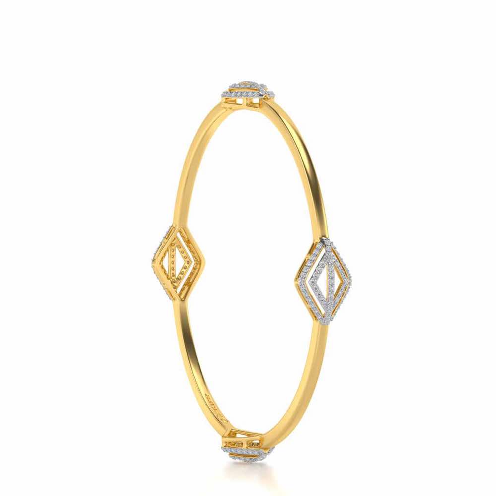 Amazed Silver Bangles - Yellow Gold - Image 3