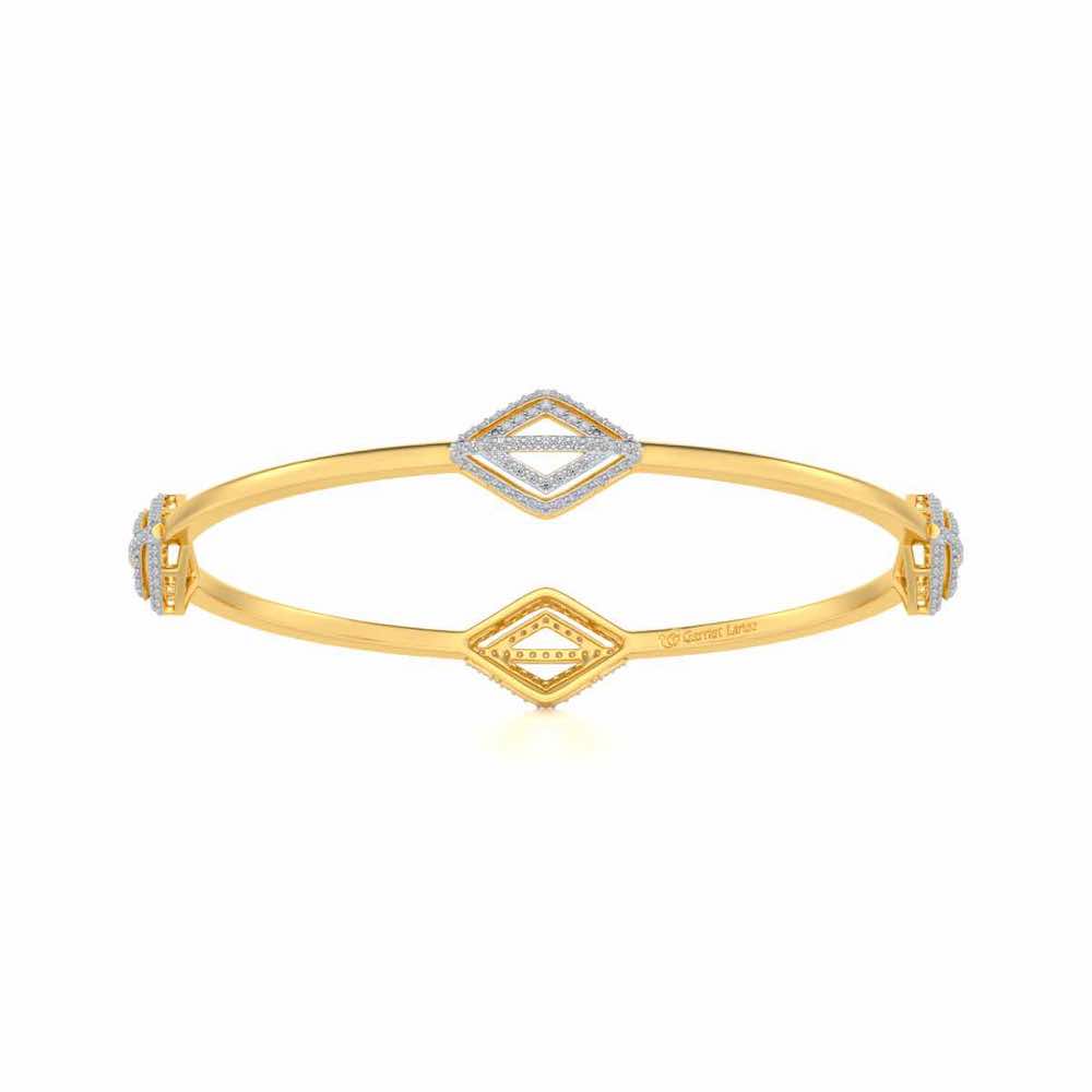 Amazed Silver Bangles - Yellow Gold - Image 4