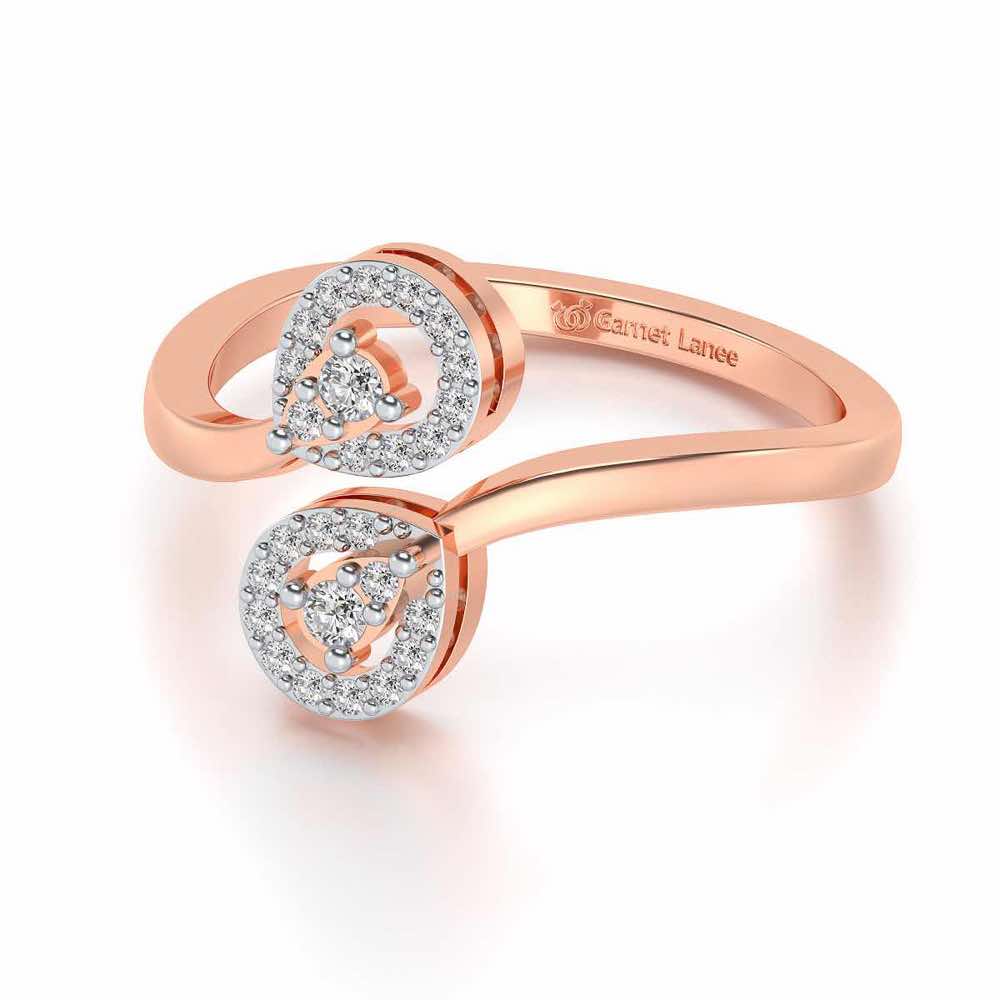 Amazia Silver Ring - Rose Gold - Image 3