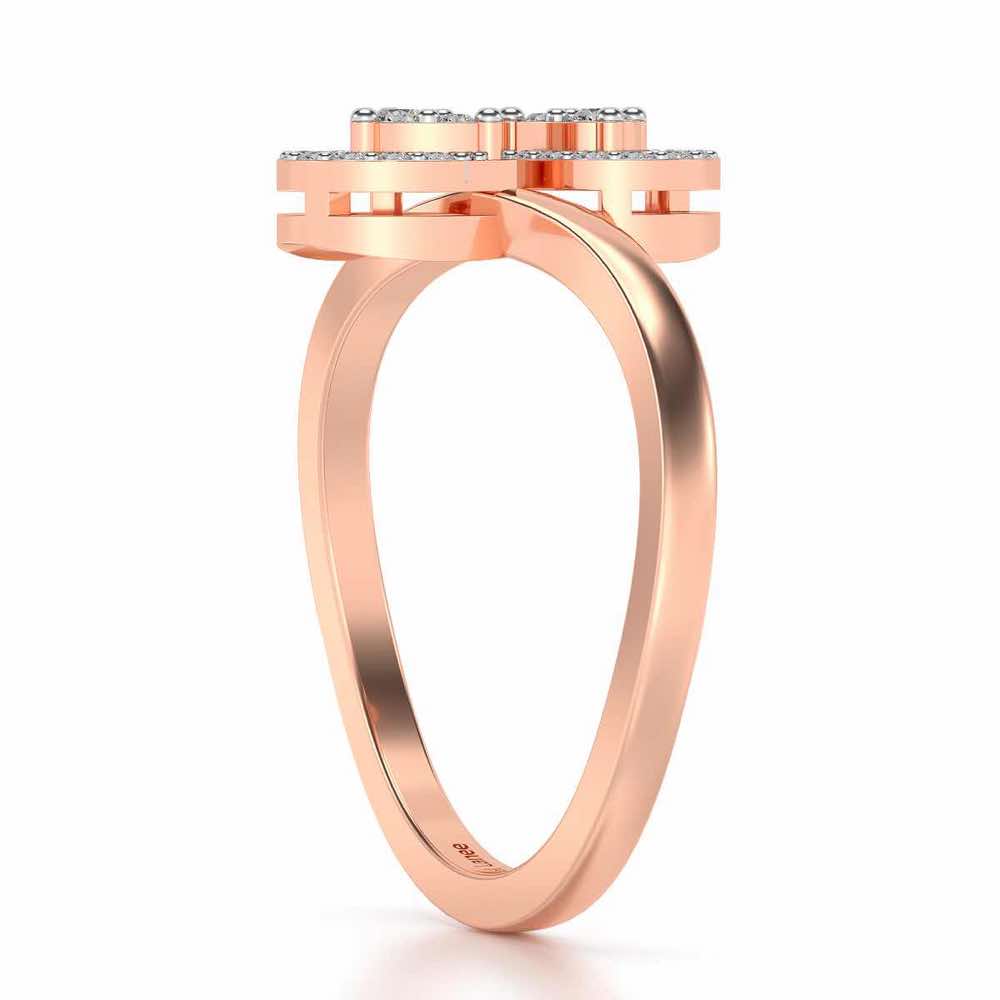 Amazia Silver Ring - Rose Gold - Image 4
