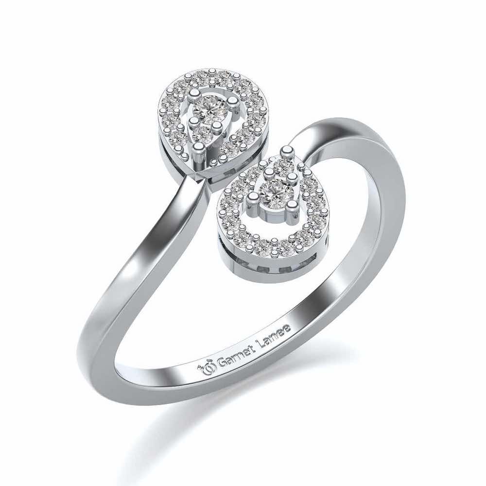 Amazia Silver Ring - White Gold - Image 1