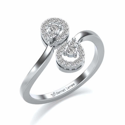 Amazia Silver Ring - White Gold - Image 1